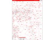 Inland Empire Metro Area Wall Map Red Line Style 2022